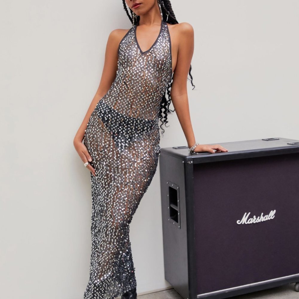 Cider Black and Silver Maxi Dress - Picture 10 of 10